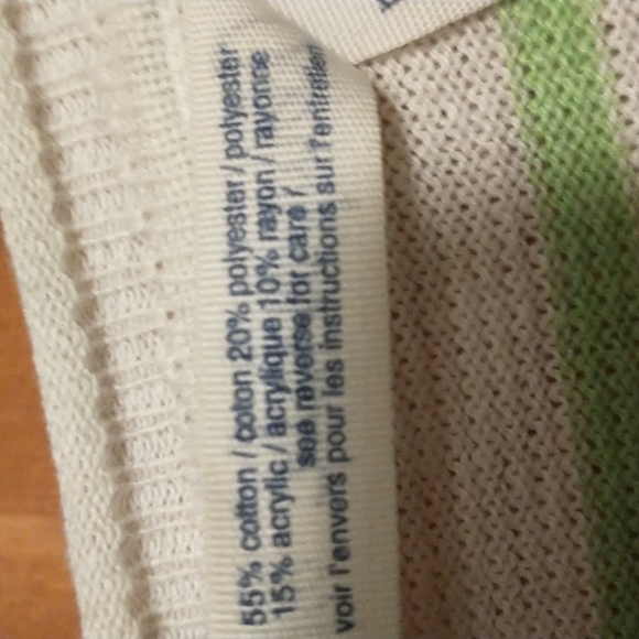 Aeropostale woman's size SP v-neck knitted striped oversized high-low sweater - Picture 3 of 11